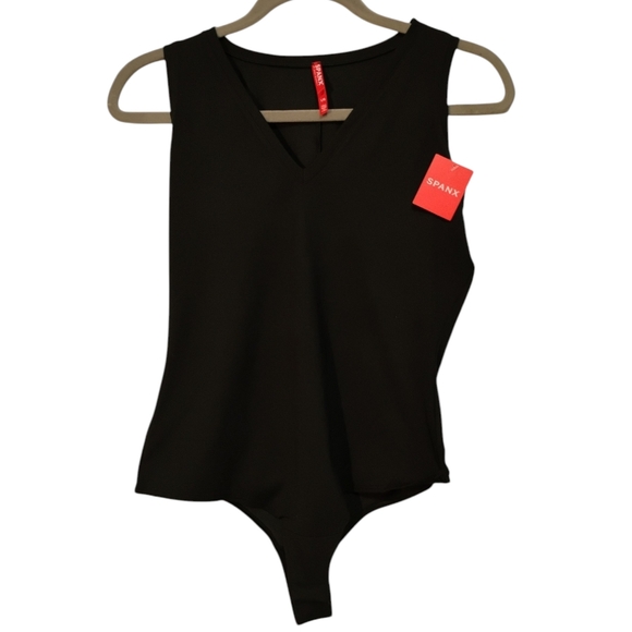 SPANX Other - SPANX Black V-Neck Tank Bodysuit Size Large NWT